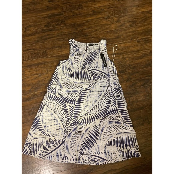 Tahari Dresses & Skirts - Tahari 100% linen Floral Palm Print Dress Womens S Summer Beach